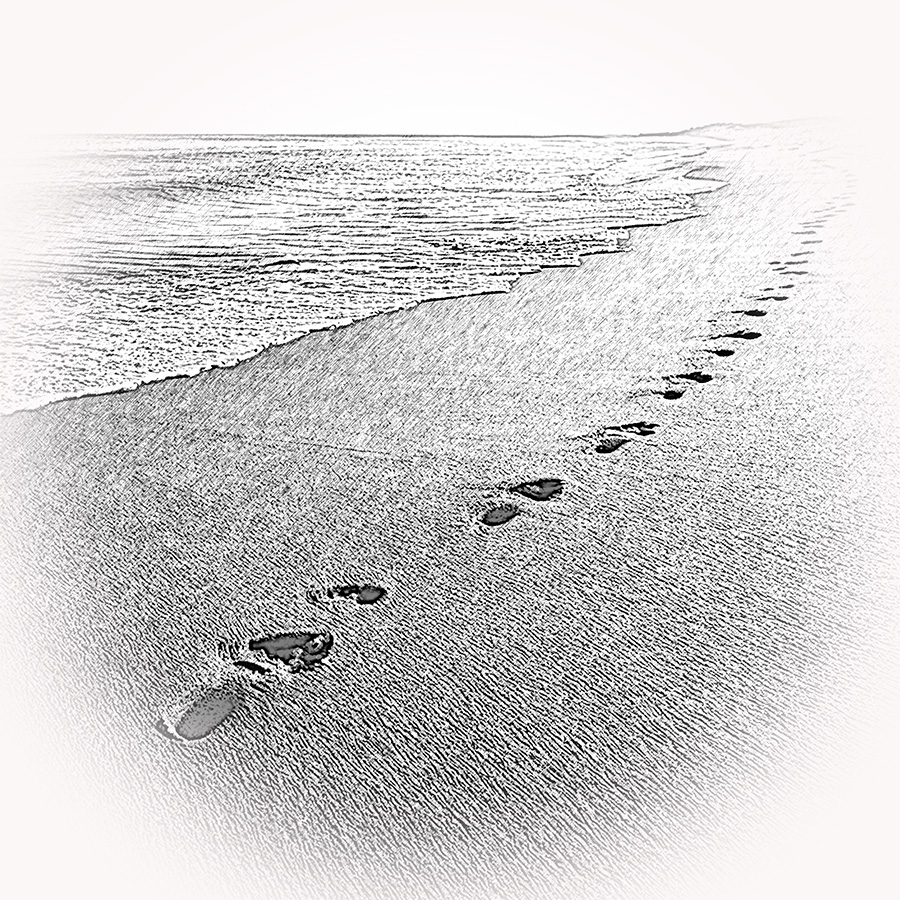 Spuren im Sand